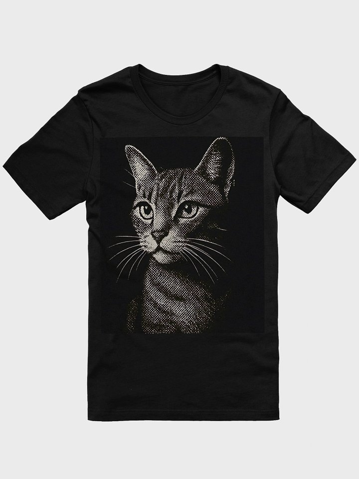 Whiskered Feline Illustration T-Shirt product image (1)