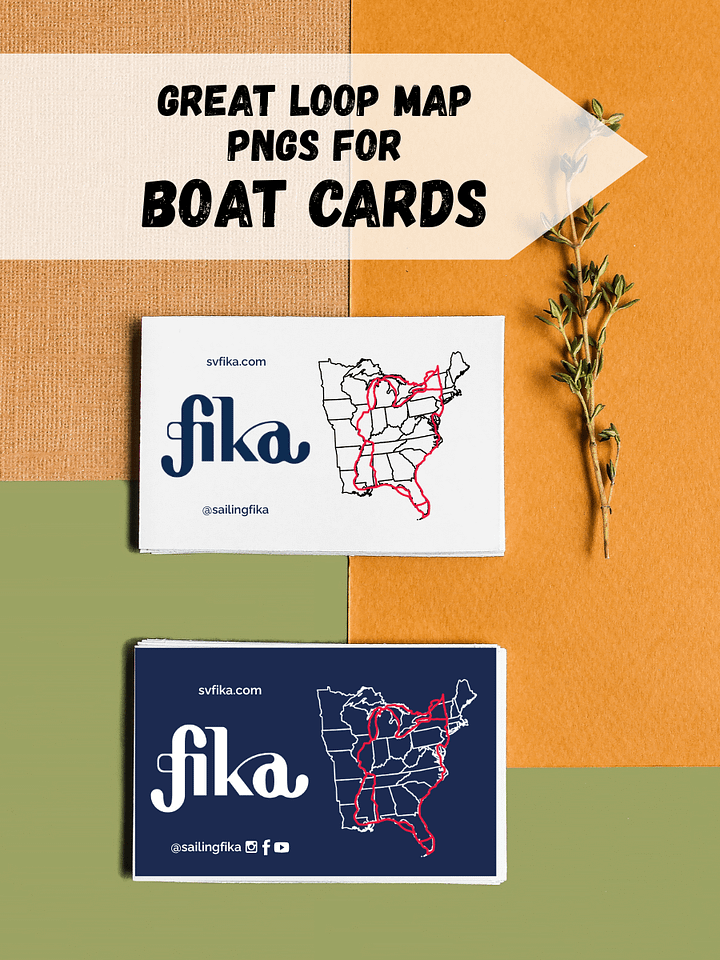 Great Loop Map Outline for Boat Cards – Digital Download (PNG) product image (2)