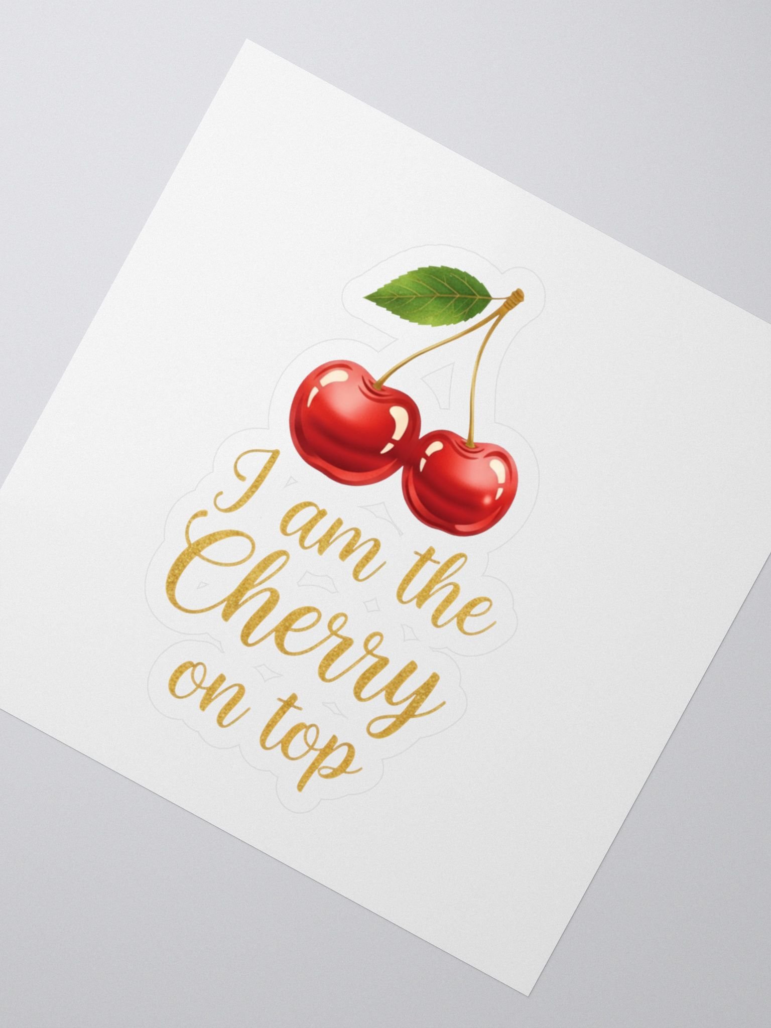 Cherry On Top Kiss Cut Stickers product image (2)