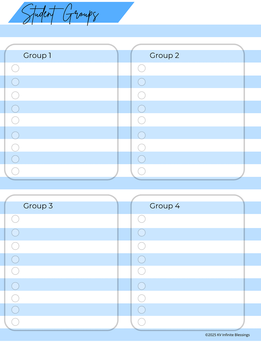 Small Group Organization | Digital & Printable Bullet Journal product image (3)