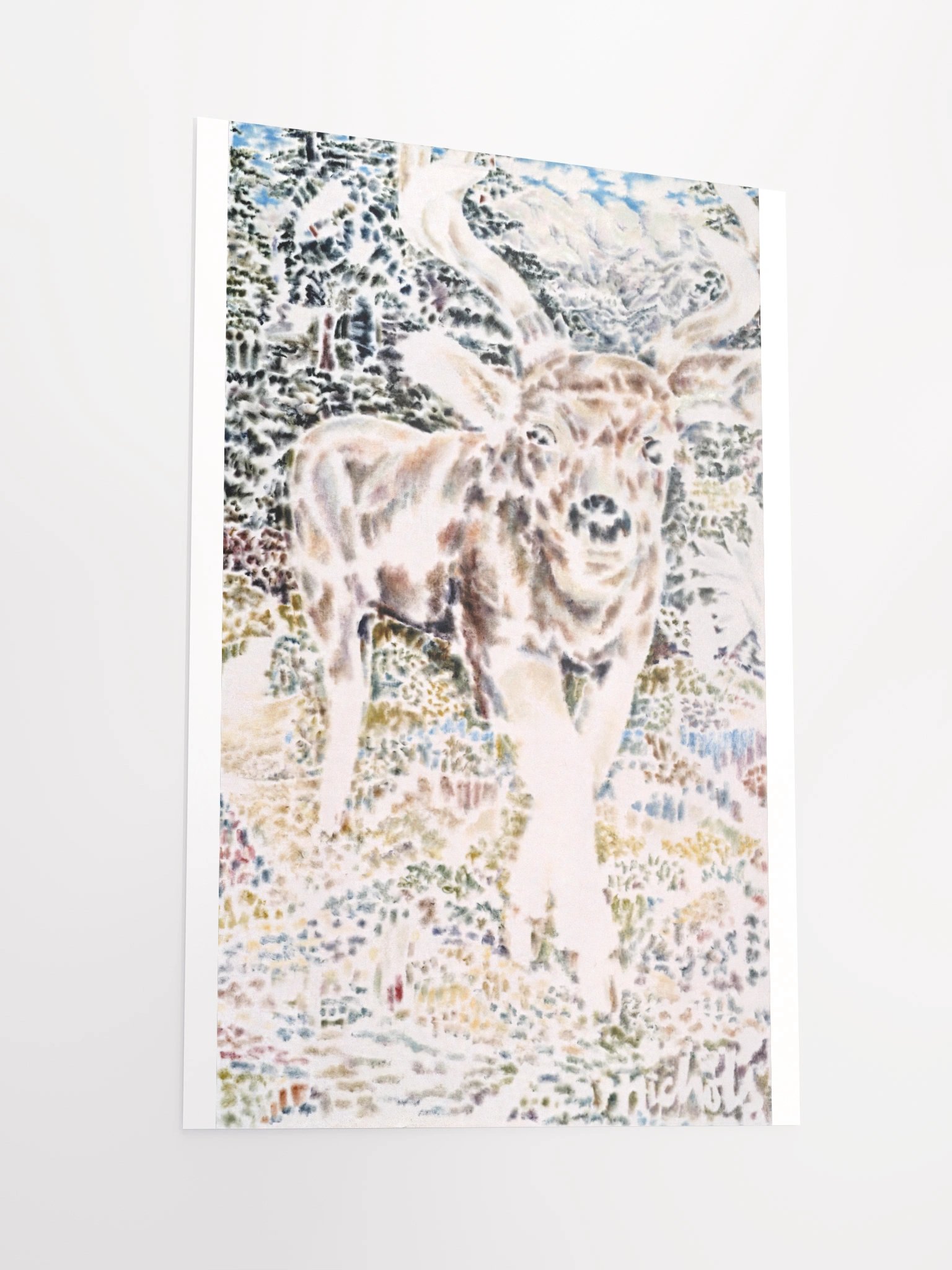 Deer on Desolation (1989) print product image (4)