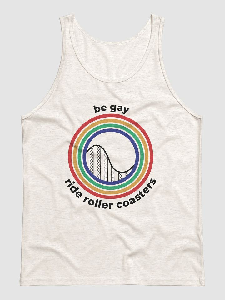 Be Gay Ride Roller Coasters Tank Top - Light product image (1)