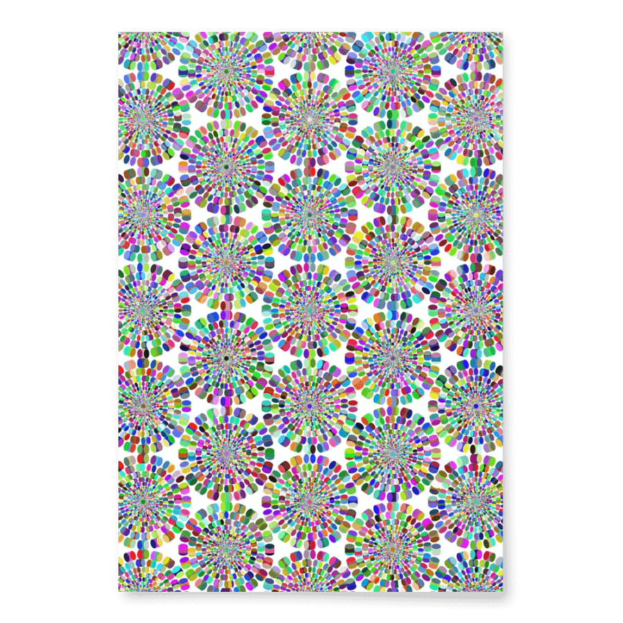 Winter's Kaleidoscope: Rainbow Snowflake Wrapping Paper product image (1)