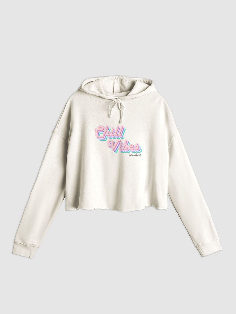 Retro Chill Vibes Cropped Hoodie (Light)
