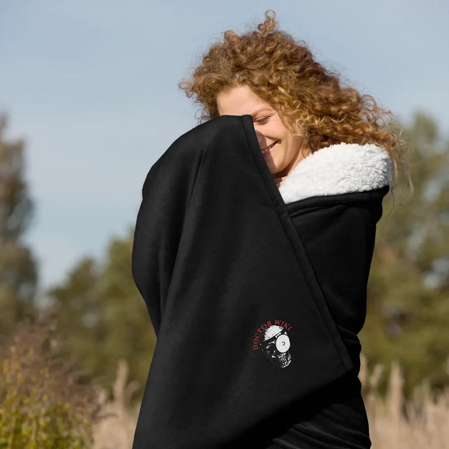 Doctor Wiki Embroidered Premium Sherpa Blanket product image (6)