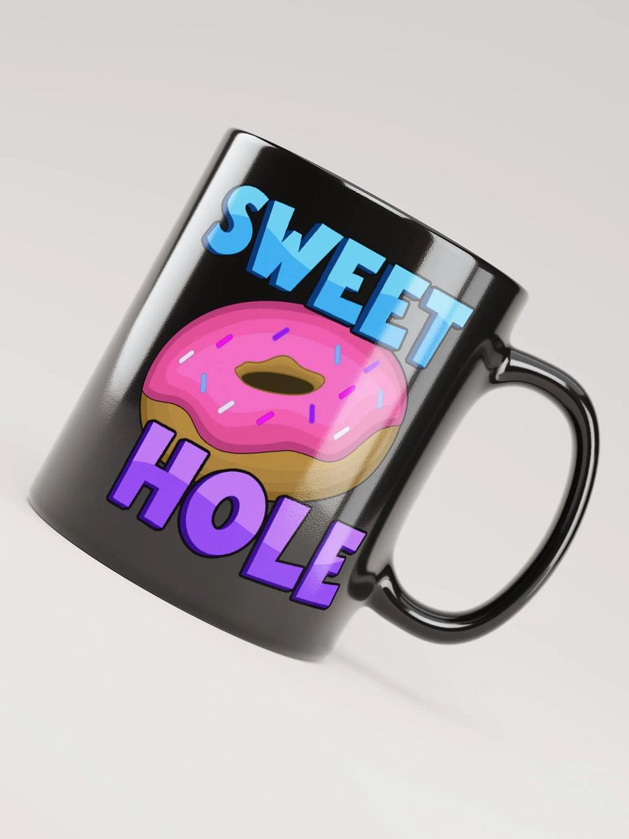 SWEET HOLE GLOSSY BLACK MUG product image (5)