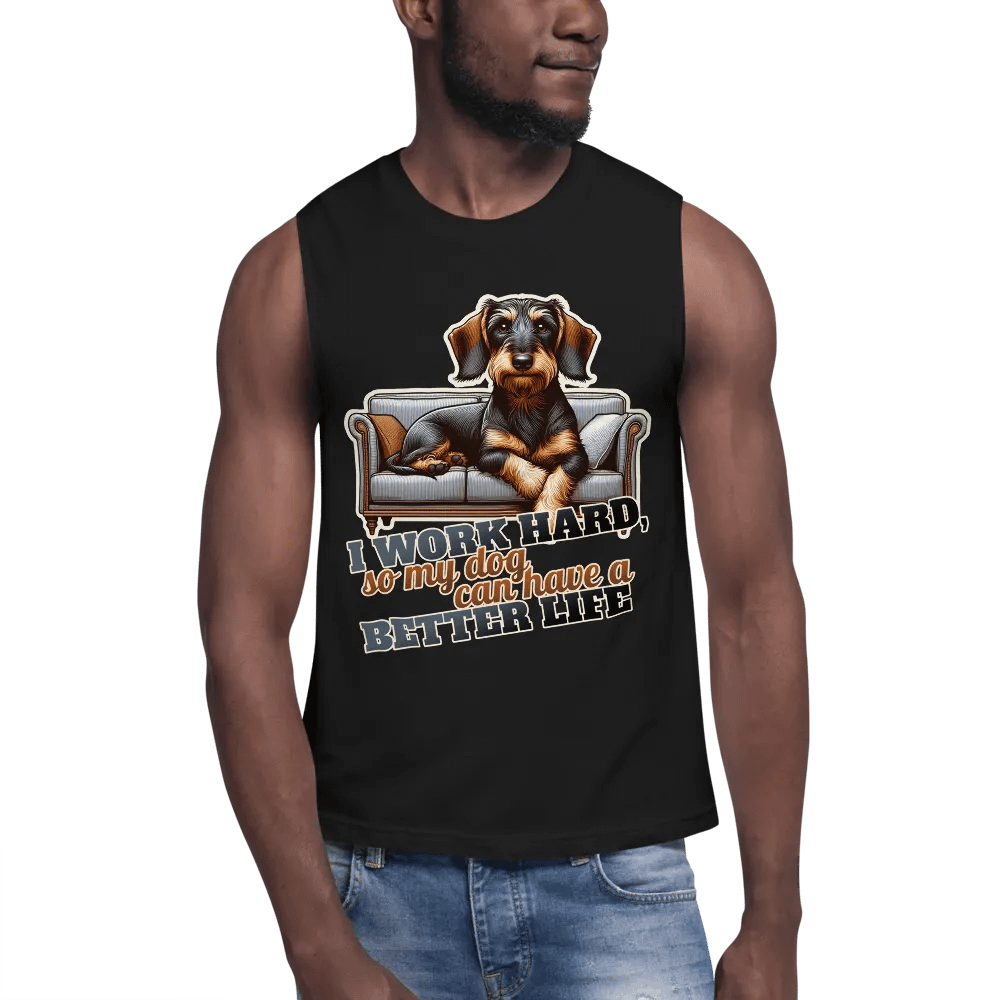 Work Hard – Dachshund - Muscle Tank product image (7)