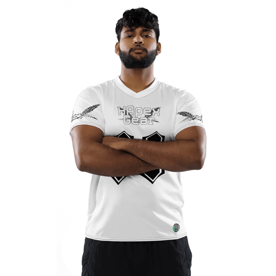 Capital FRENCH - White - Recycled Unisex Sports Jersey - White HApex Gear Black Logo product image (5)