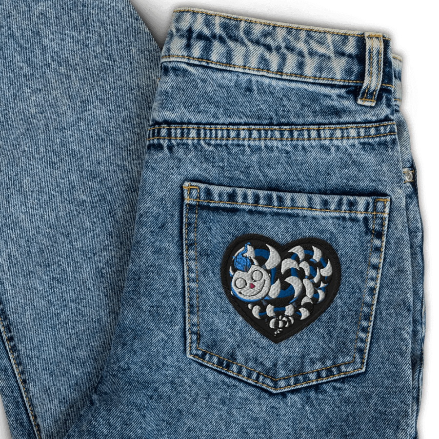 Heart Worm Embroidered Patch product image (3)