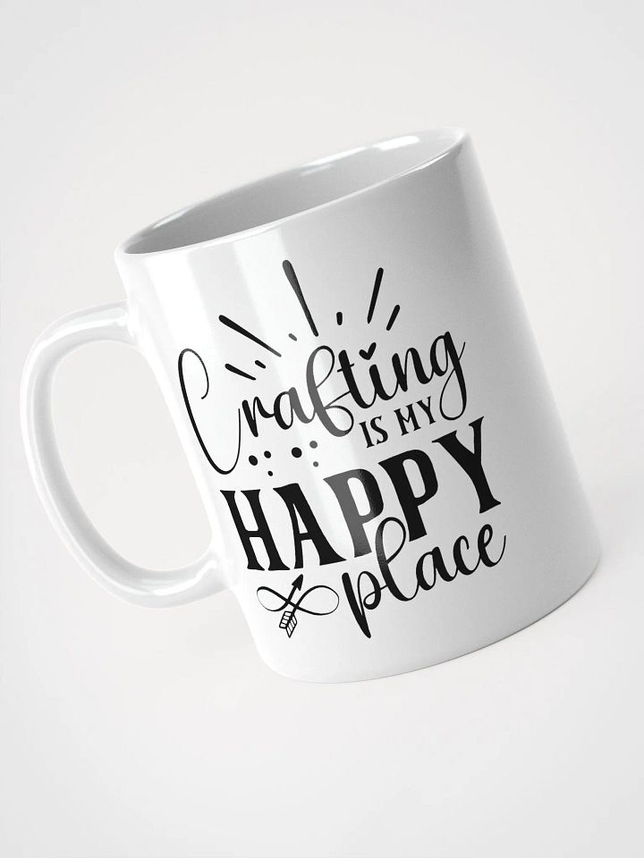 Crafting Is My Happy Place White Glossy Mug product image (2)
