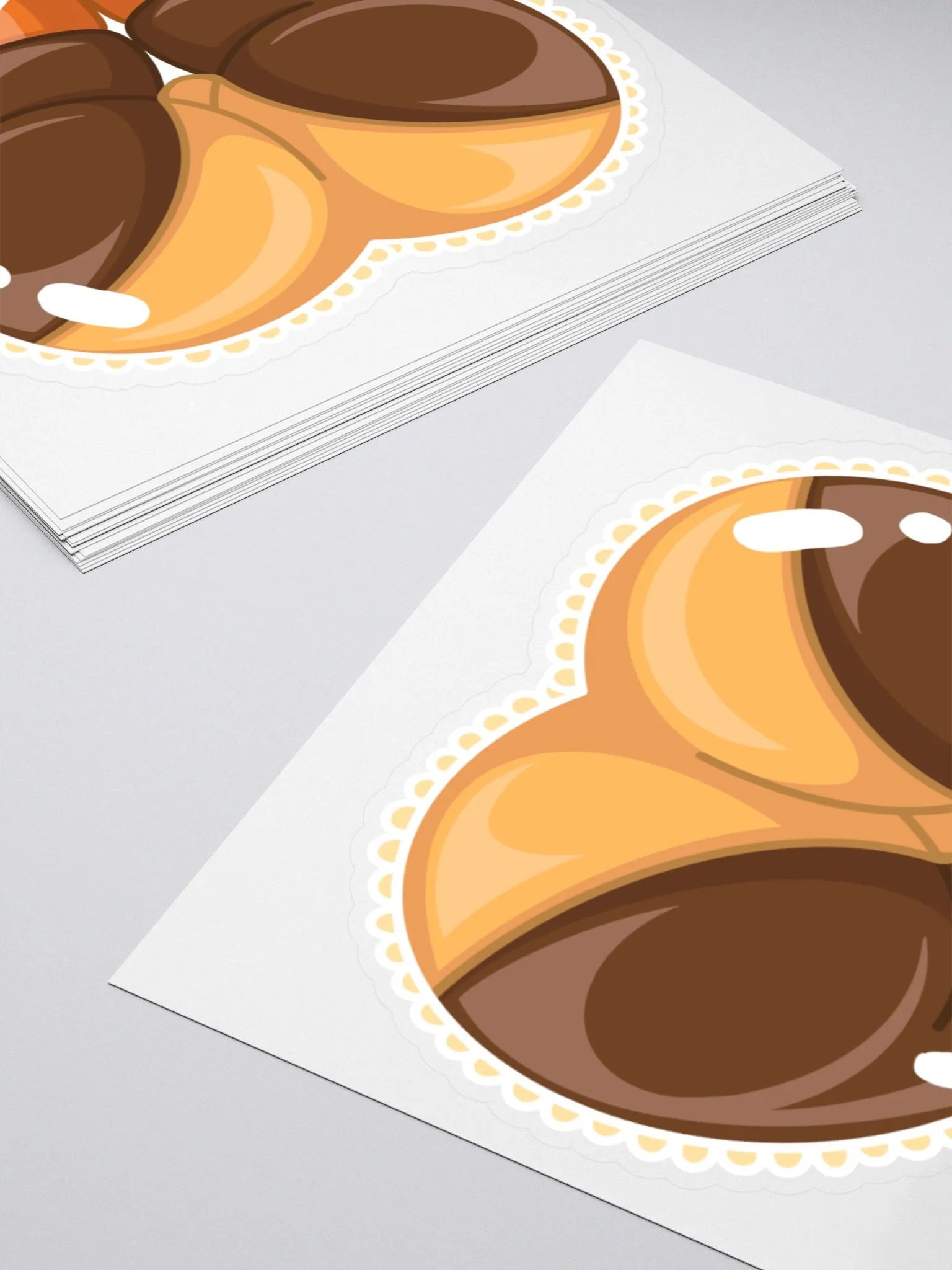 Orange Heart Booty Sticker product image (12)