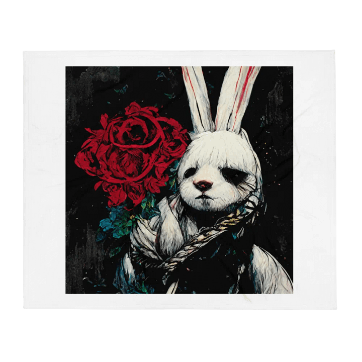 Rabbit Rose Fantasy Throw Blanket product image (1)