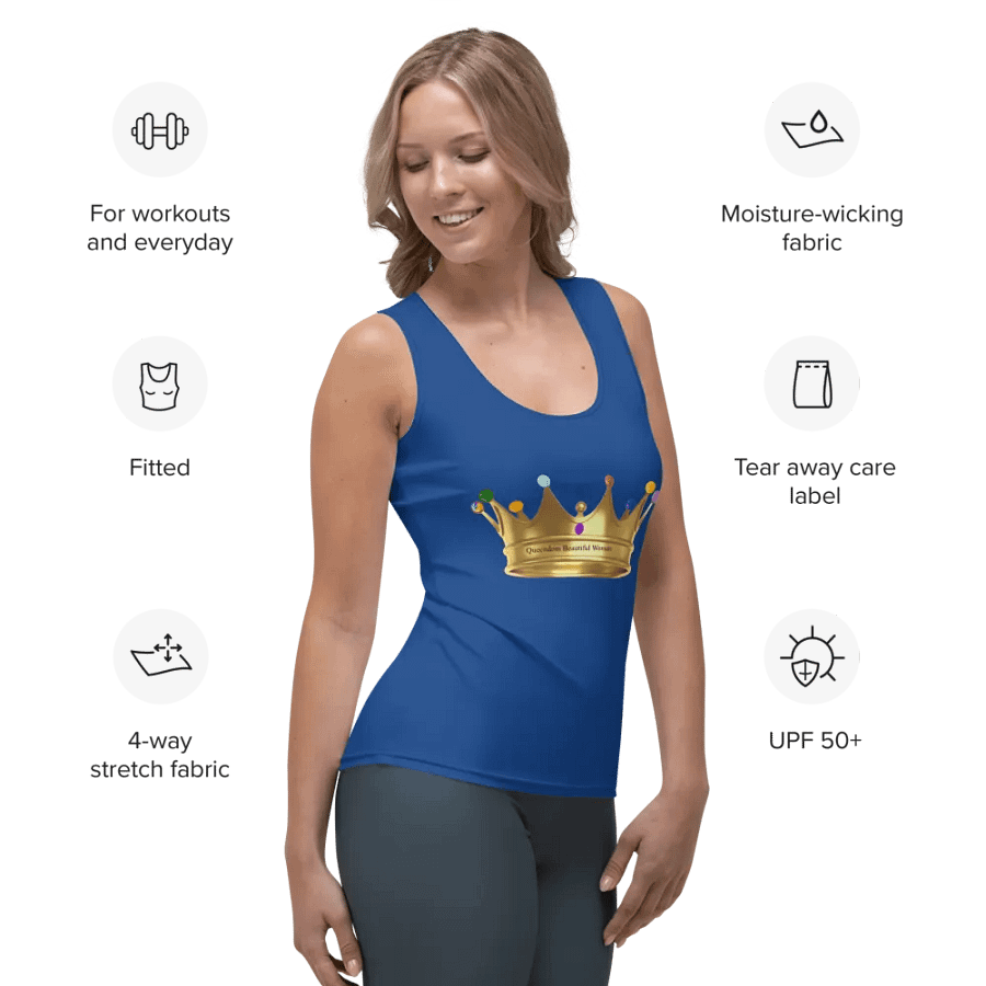 Queendom Beautiful Women Crown Tank Top/Blue(TM) product image (5)