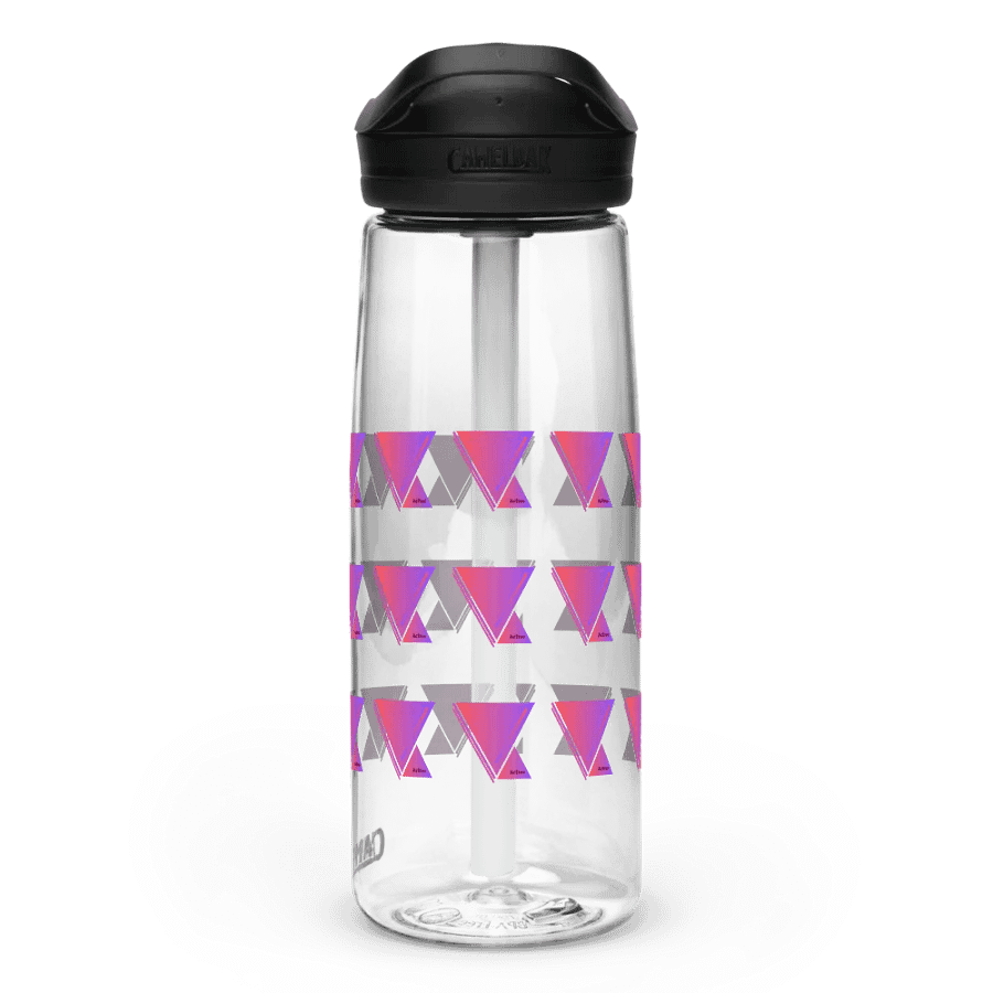 Triangular Grid Purple Sports Water Bottle product image (7)
