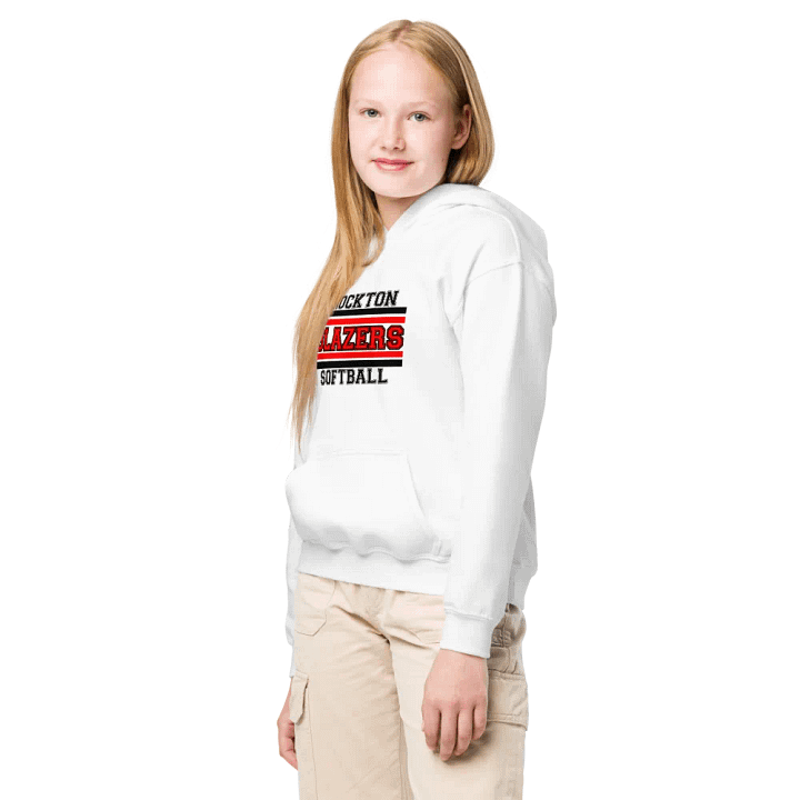 Youth Brockton Blazers Softball Pullover Hoodie - White product image (2)