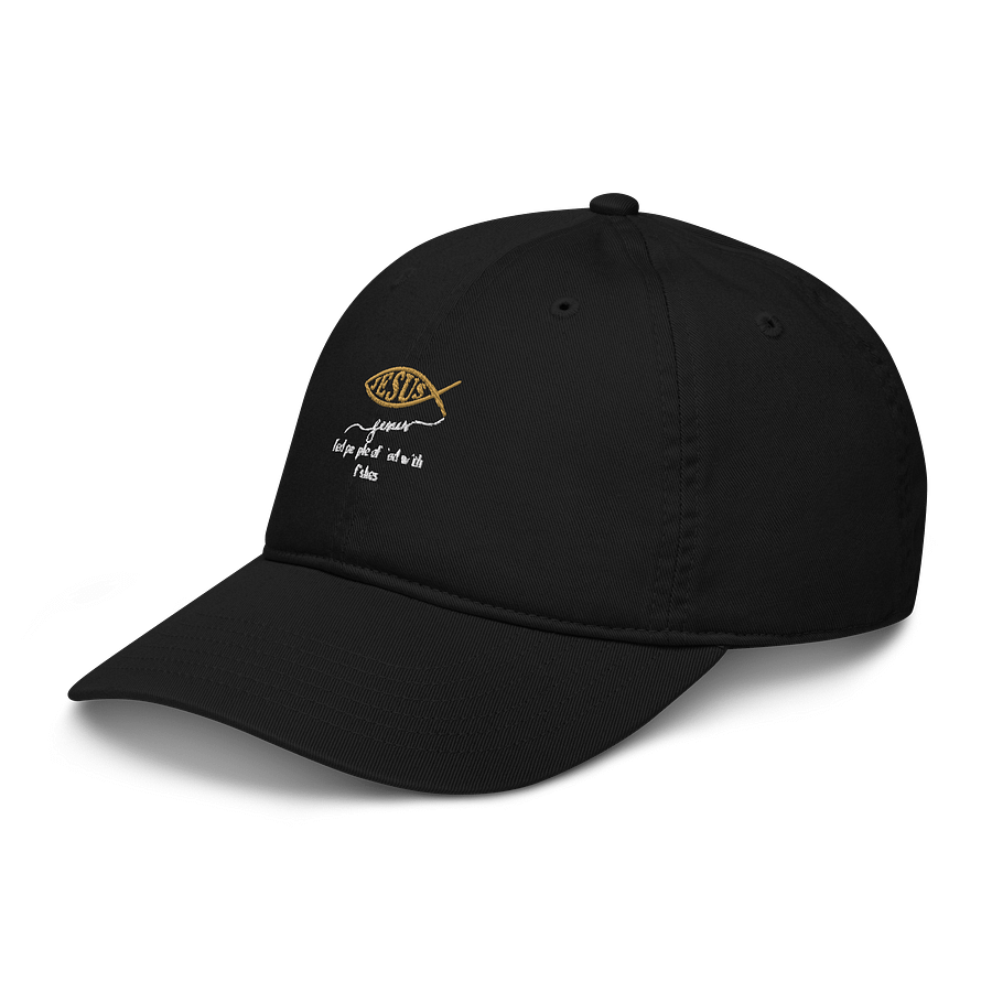 Divine Fish Symbol Organic Dad Hat product image (4)
