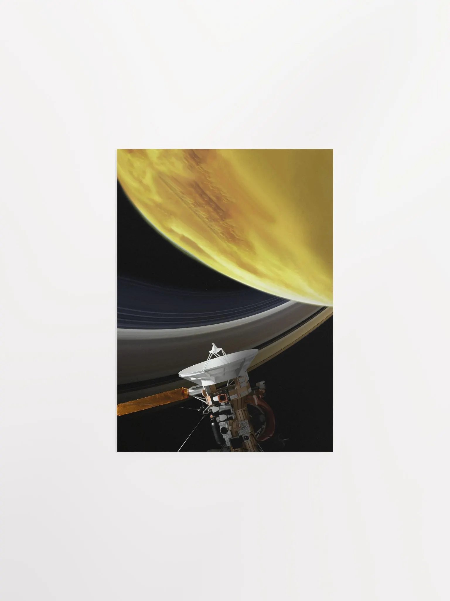 Saturn and Cassini probe (Up and down) — space poster, science poster, space photo, nasa poster product image (6)