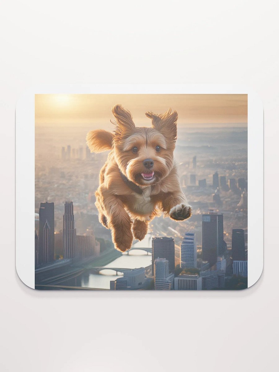 Joyful Pup Cityscape Mouse Pad product image (2)