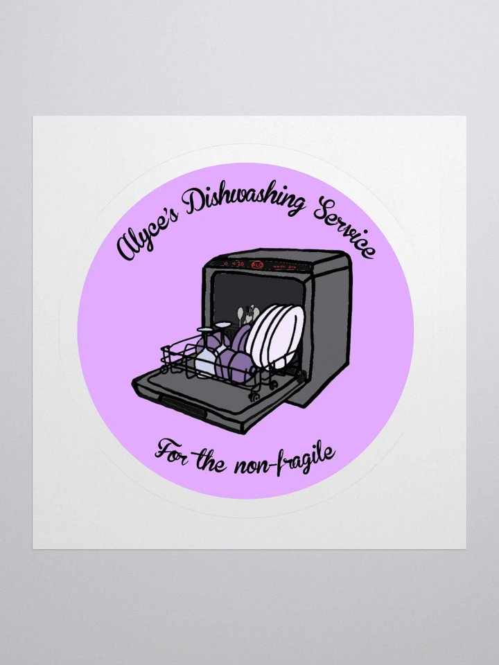 Alyce's Dishwashing Service Kiss Cut Stickers product image (1)