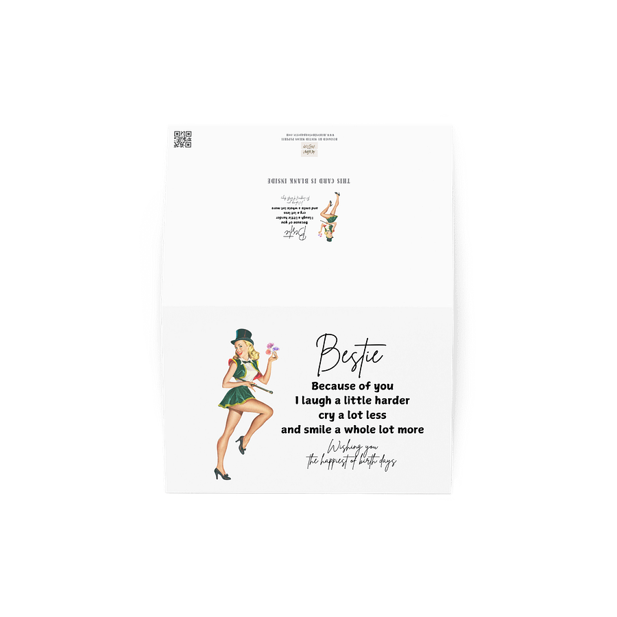 1950s Retro Bestie Birthday Card product image (3)