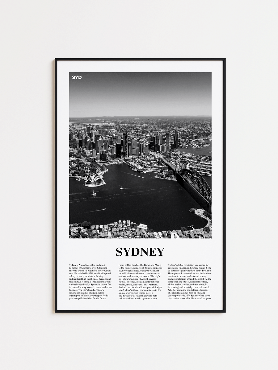 Sydney 01 Newspaper Poster | Framed product image (1)