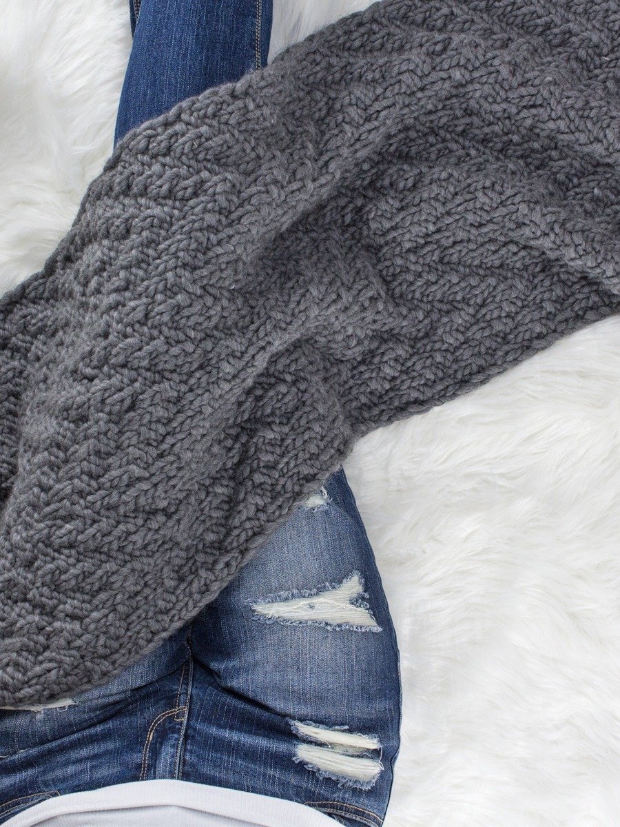 Chevron Blanket Scarf Knitting Pattern - Reverie product image (1)