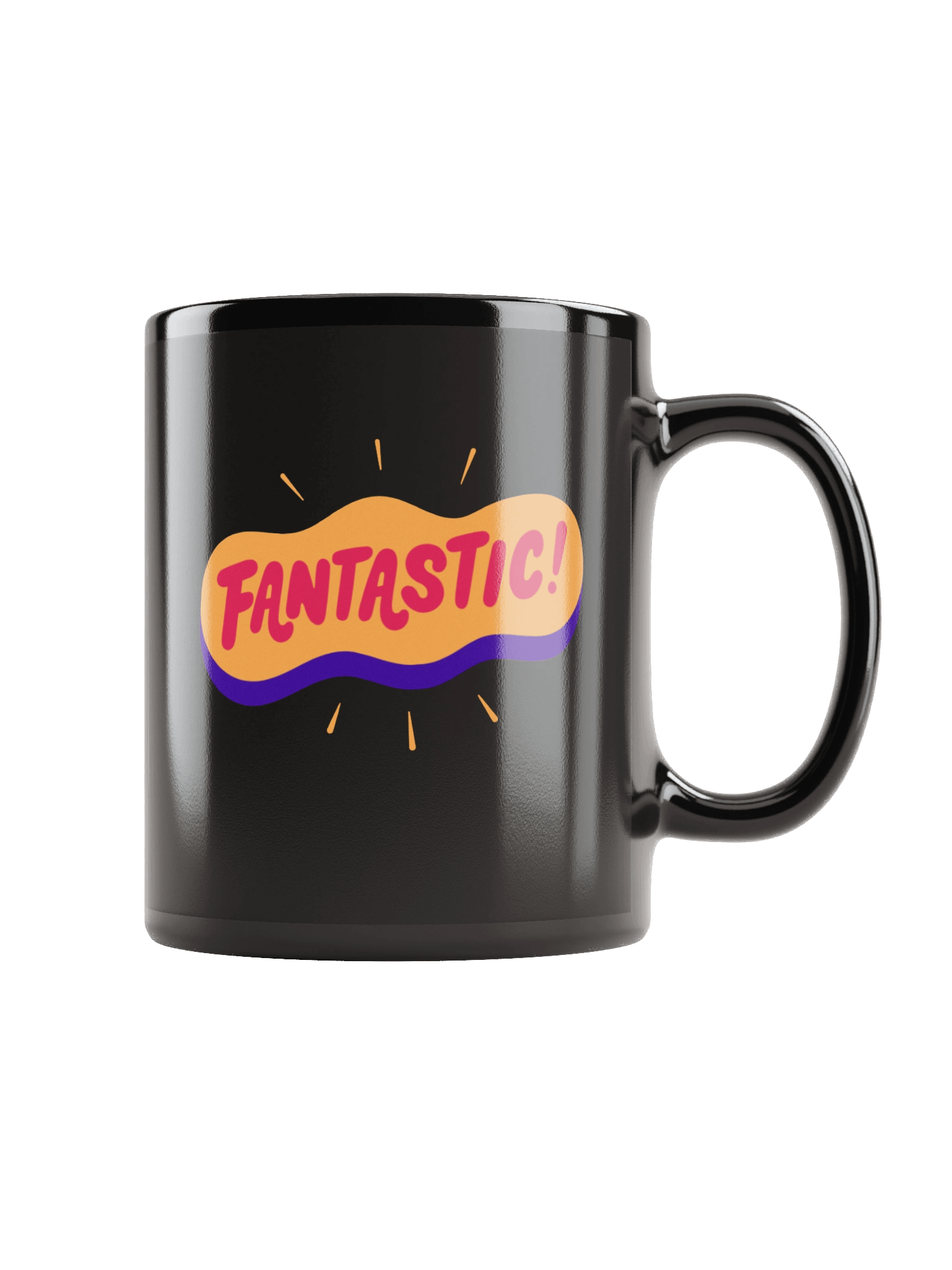 Fantastic! Bold Orange and Red Black Coffee Mug product image (1)