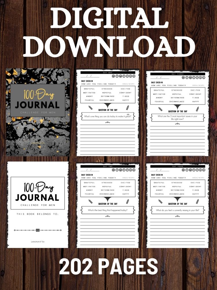 100-Day Journal Challenge for Men – A Guided Journal for Mental Health and Inner Growth