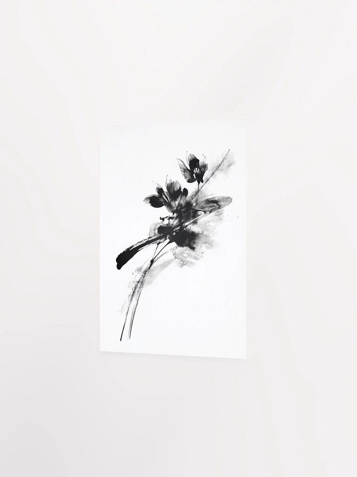 Ink Bloom I: Monochromatic Floral Art Print product image (2)