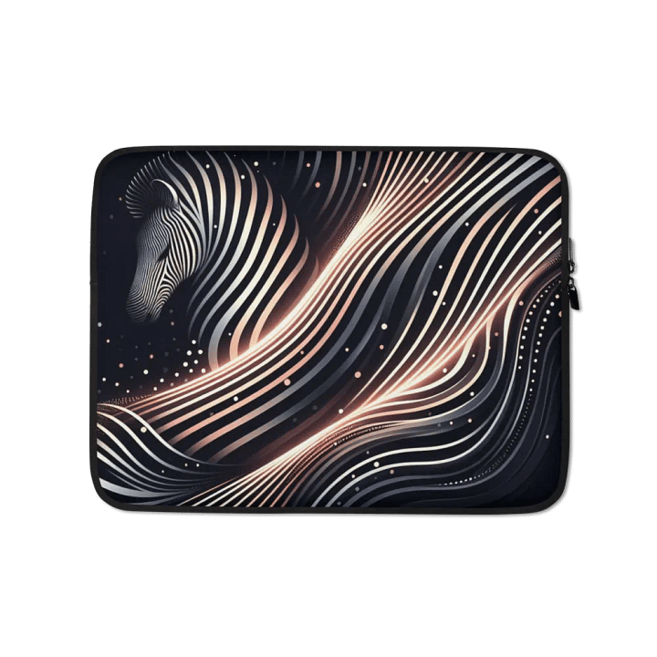 Zebra Waves Laptop Sleeve product image (1)