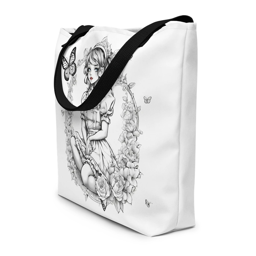 Monochrome Maid Floral Tote Bag product image (2)