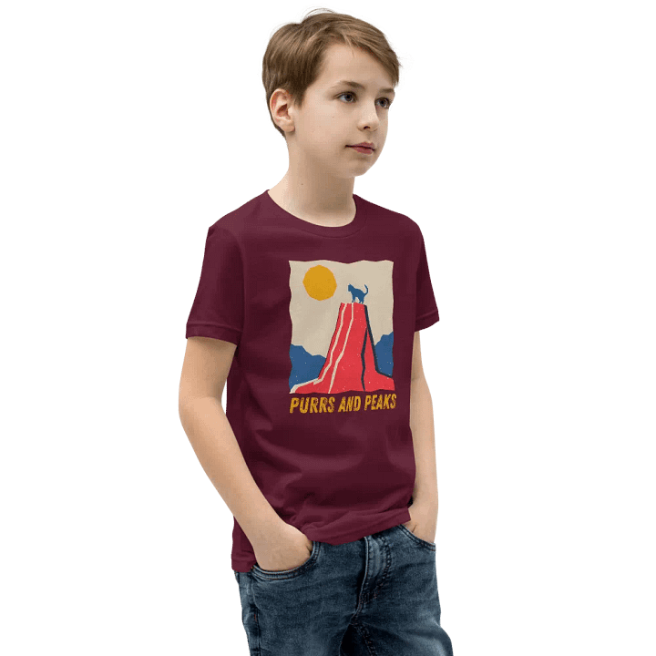 Purrs and Peaks - Youth Climbing T-shirt product image (30)