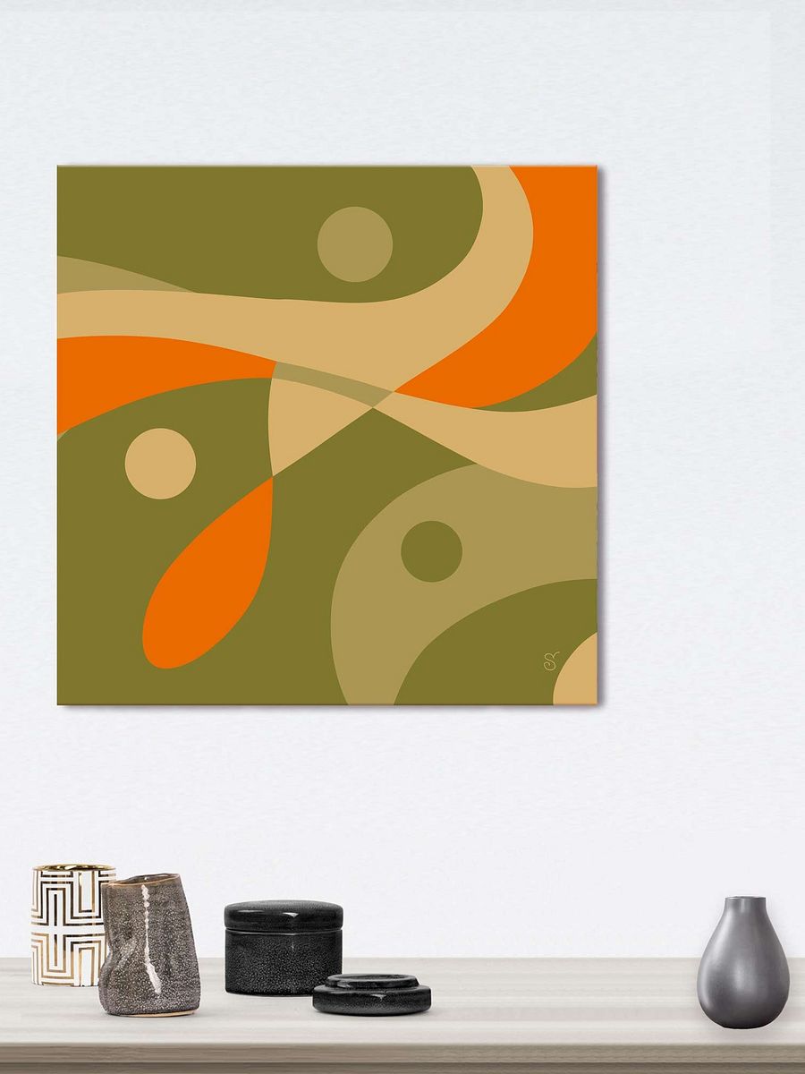 Flowing Geometric Canvas Art - Abstract Composition No. 4 product image (73)
