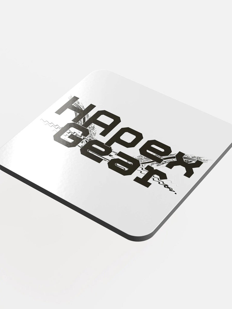 Black HApex Gear Black Logo Glossed Cork Coaster by Allcolor product image (4)