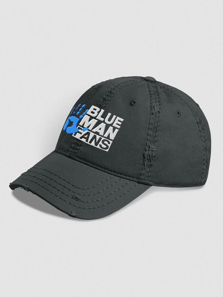 Blue Man Fans Hand Print Embroidered Distressed Cap product image (2)