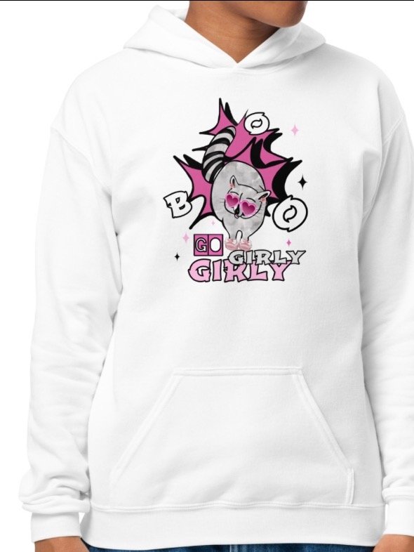 Girly Raccoon Heart Hoodie product image (1)