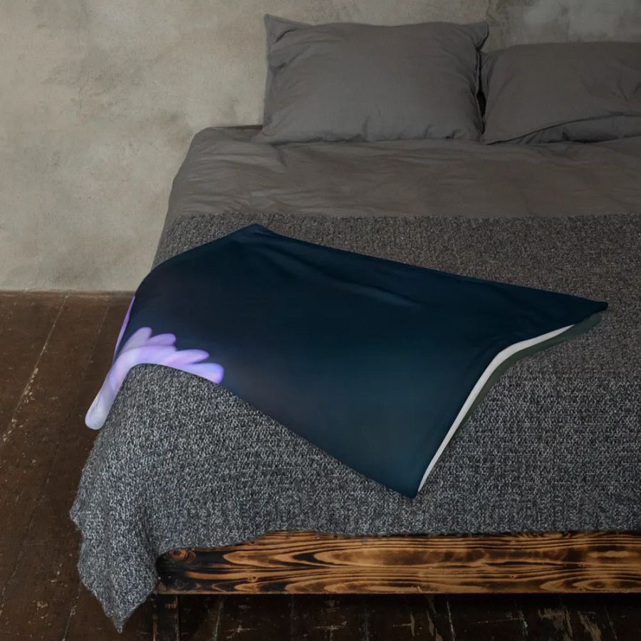 Aster Flower Violet Garden Flowers Throw Blanket product image (11)