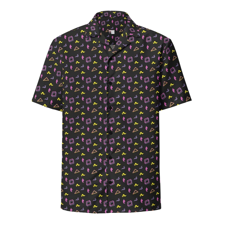 Oh Worm black pattern button down shirt product image (2)