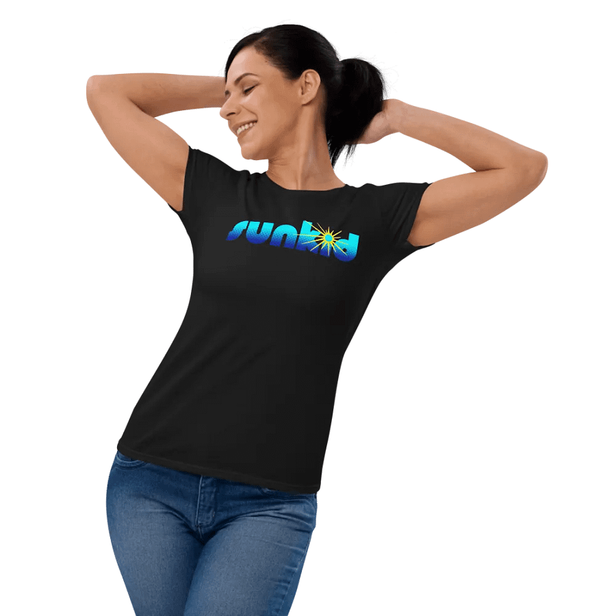 Blue sunkid logo women's T-shirt product image (3)