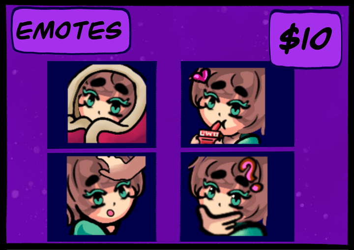 Pre-made Emotes Brown Hair product image (1)