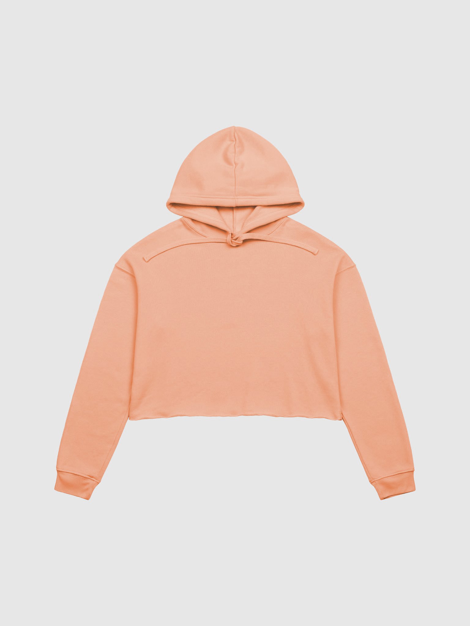 Plain Color Peach Crop Hoodie product image (7)