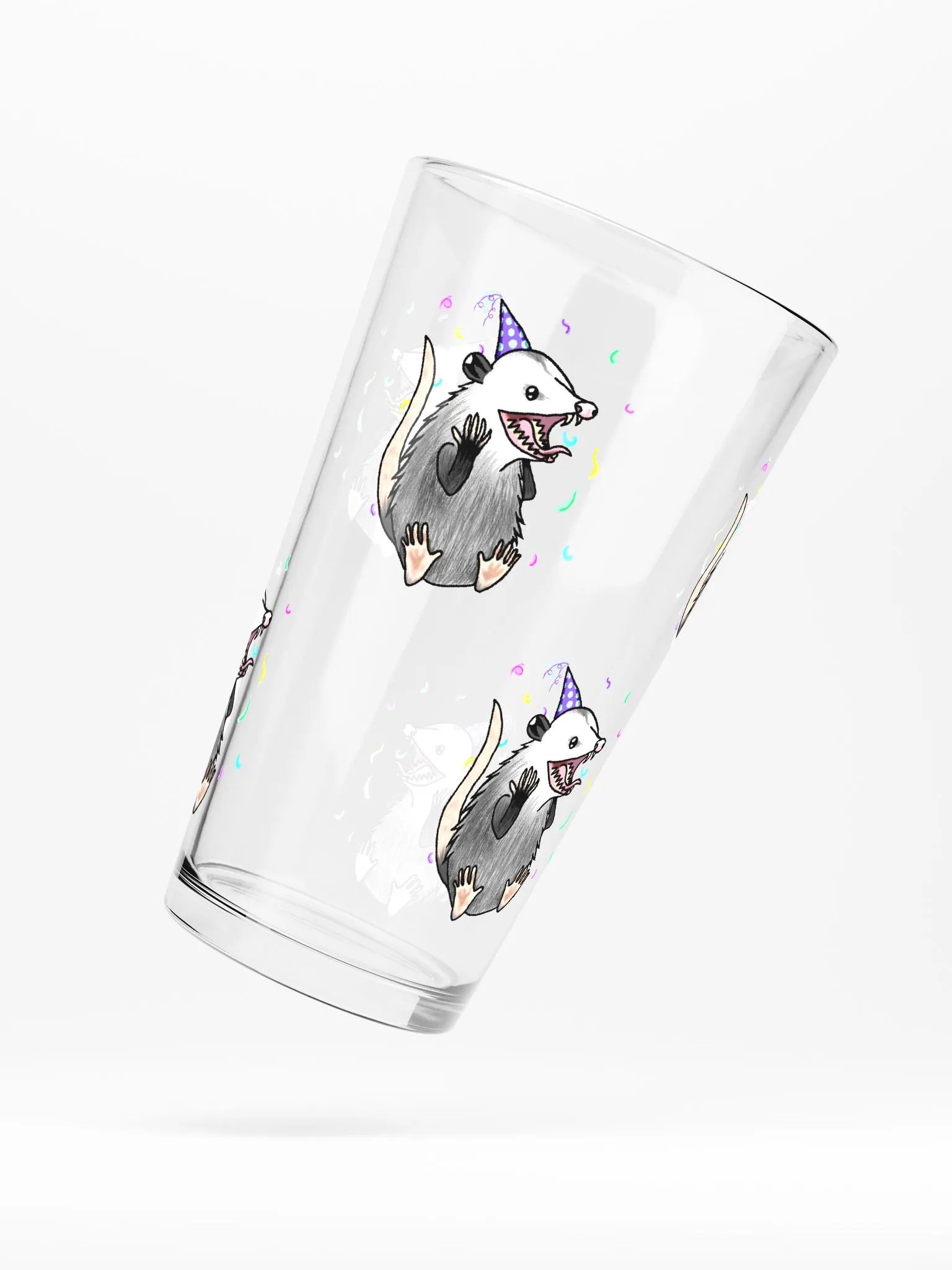 Party Opossum pint glass product image (5)