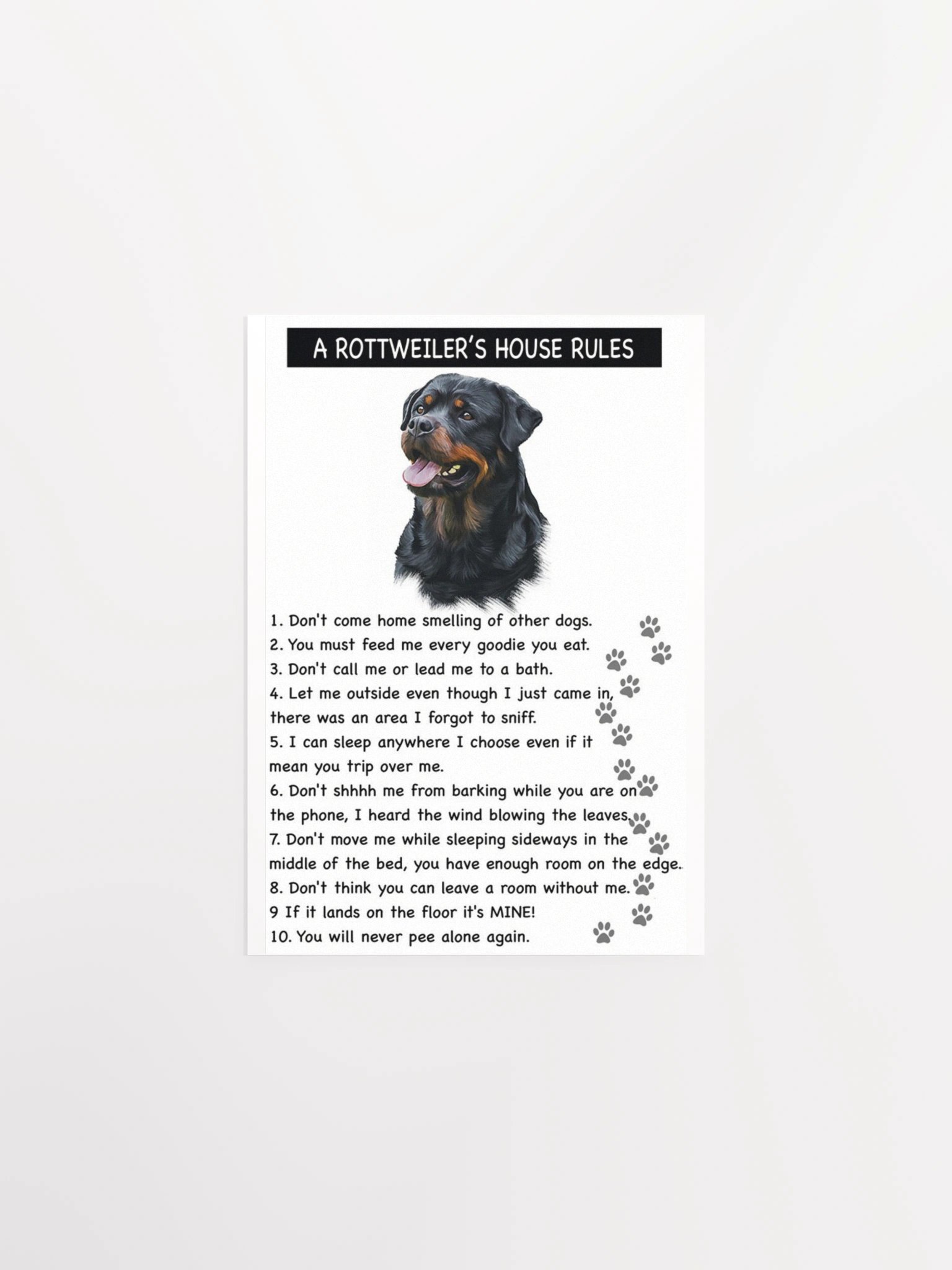 A Rottweiler's House Rules - Poster product image (6)