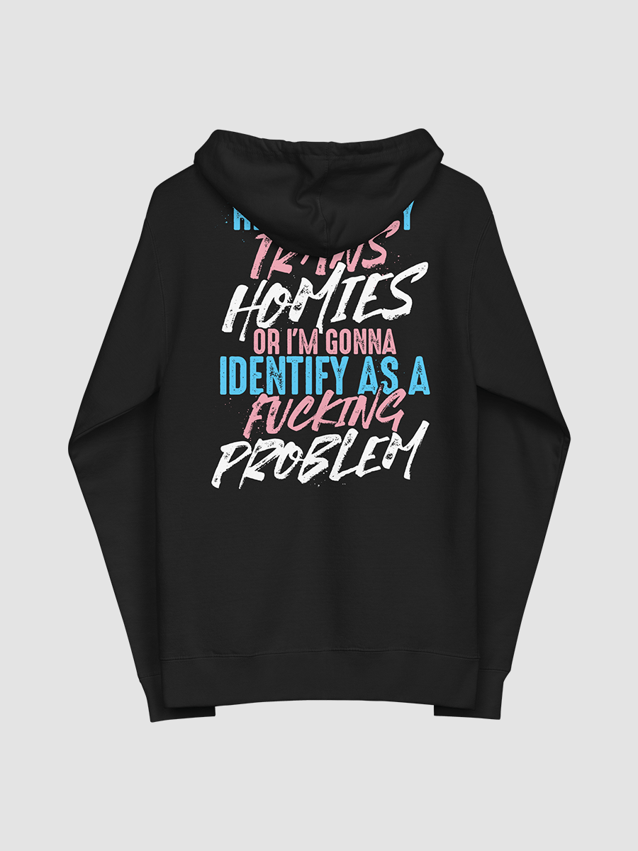 RESPECT TRANS HOMIES FLEECE ZIP UP HOODIE product image (3)