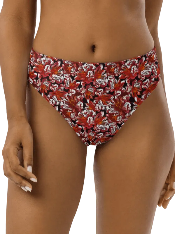 Fire Flower | Recycled High Waisted Bikini Bottom product image (1)