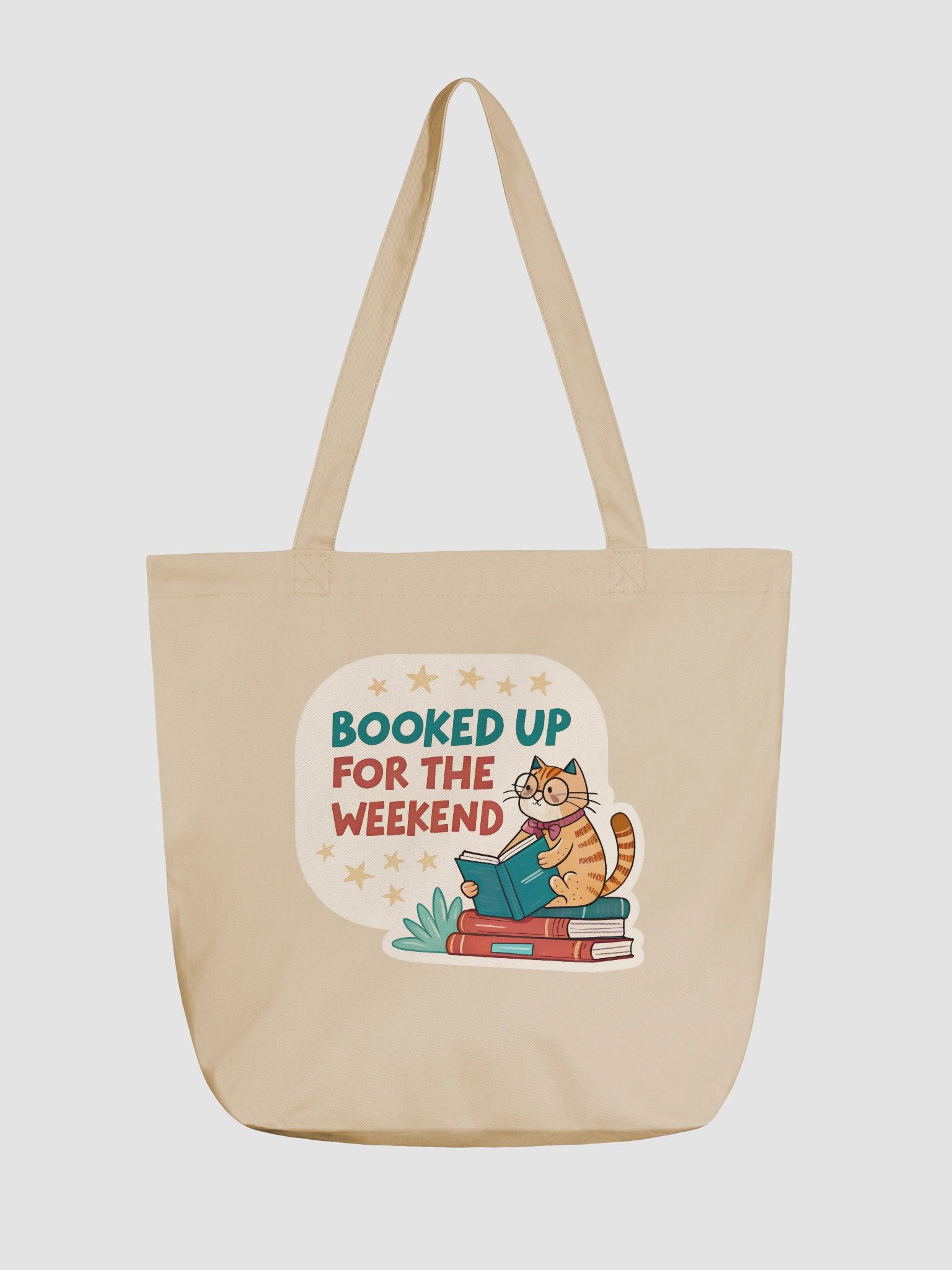 Feline Bookish Vibes Tote Bag product image (1)