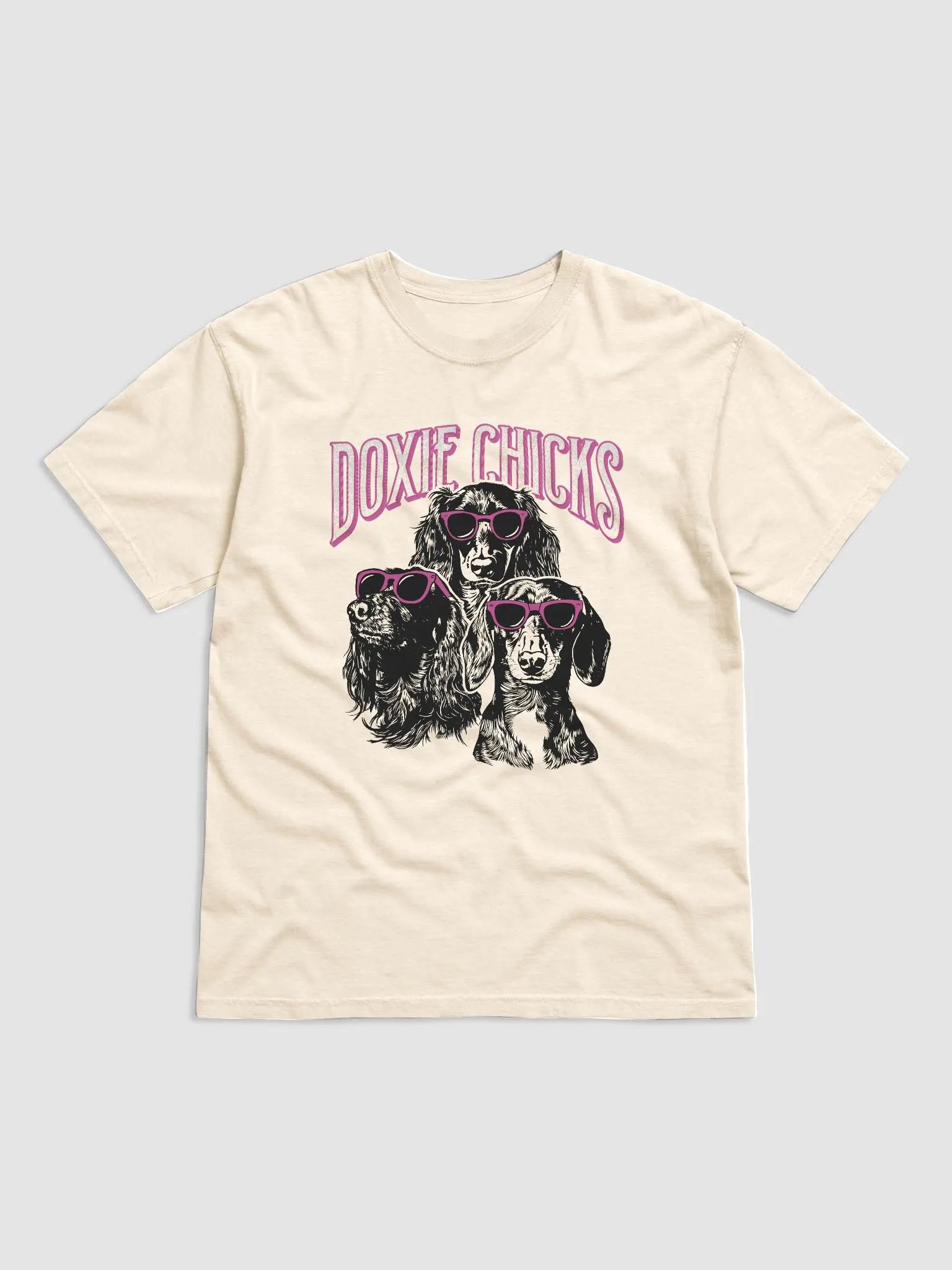Doxie Chicks T-Shirt of a Group of Dachshunds | Funny T-Shirt for Wiener and Doxie Paw-rents product image (14)