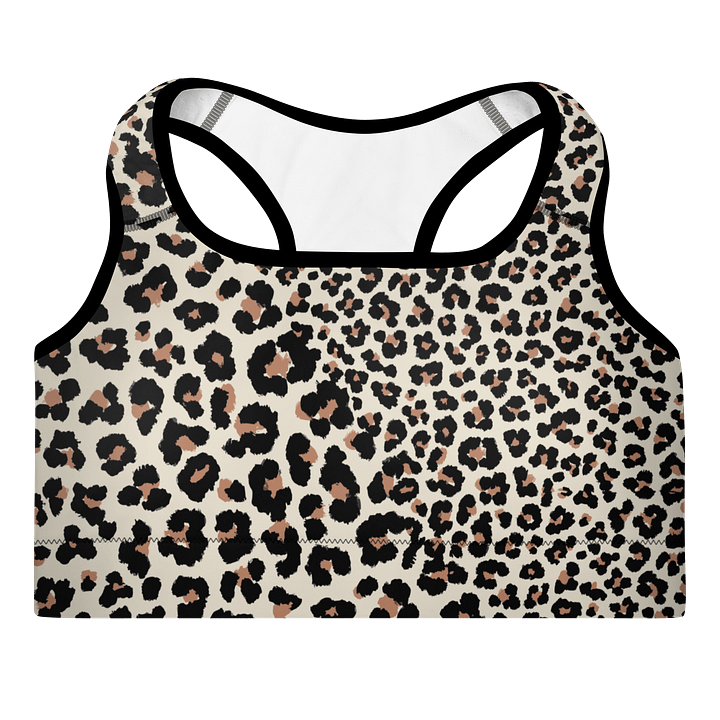 Sport Bra "Abstract Animal Leopard Skin Fur Pattern" product image (2)