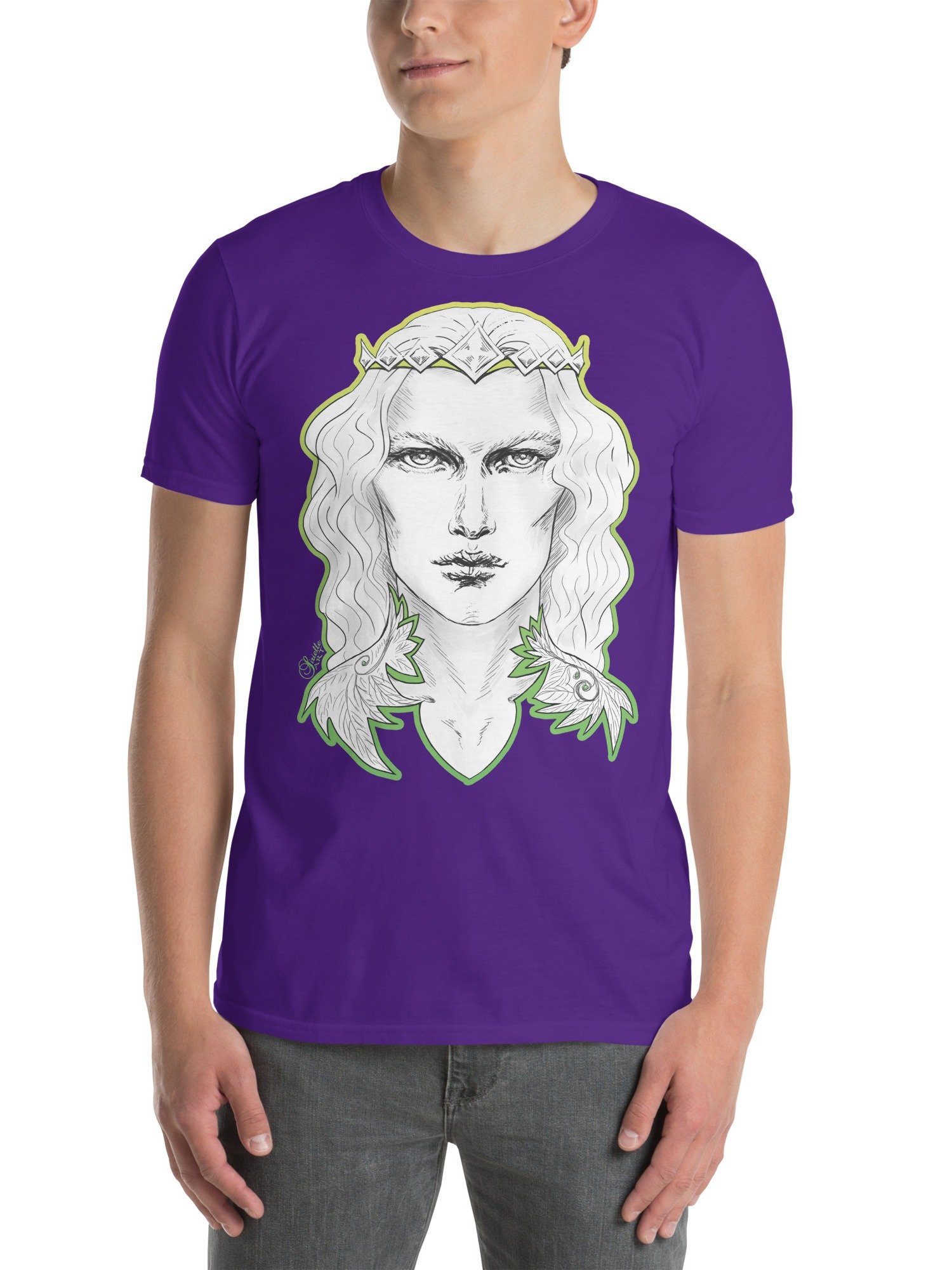 Prince Charming Green Lines Relaxed Fit Softstyle Unisex T-Shirt product image (3)