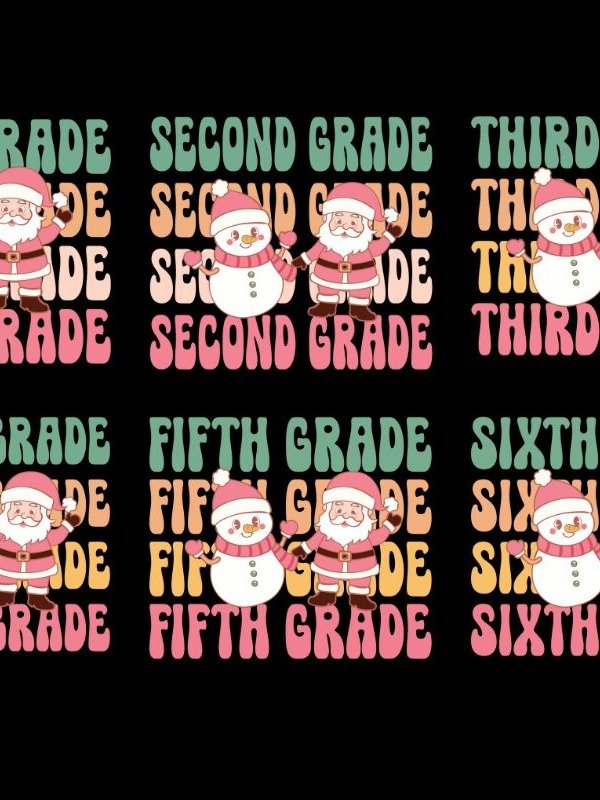 Christmas sublimation bundle for teachers and students Santa Claus and Snowman friends product image (2)
